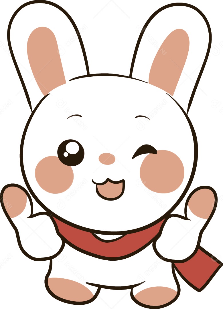 Coelho Personagem Ilustração Vetor EPS