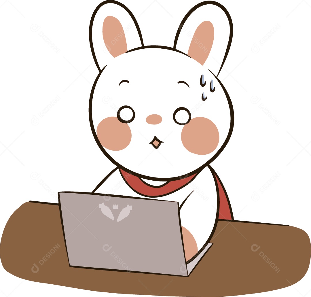 Coelho Personagem Ilustração Vetor EPS