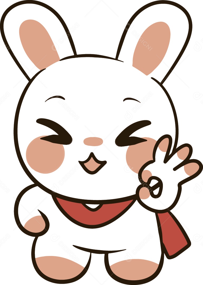 Coelho Personagem Ilustração Vetor EPS
