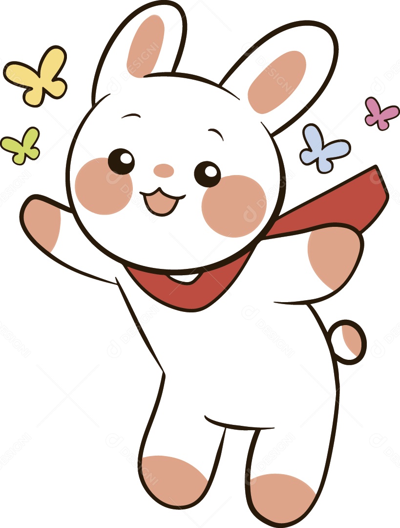 Coelho Personagem Ilustração Vetor EPS