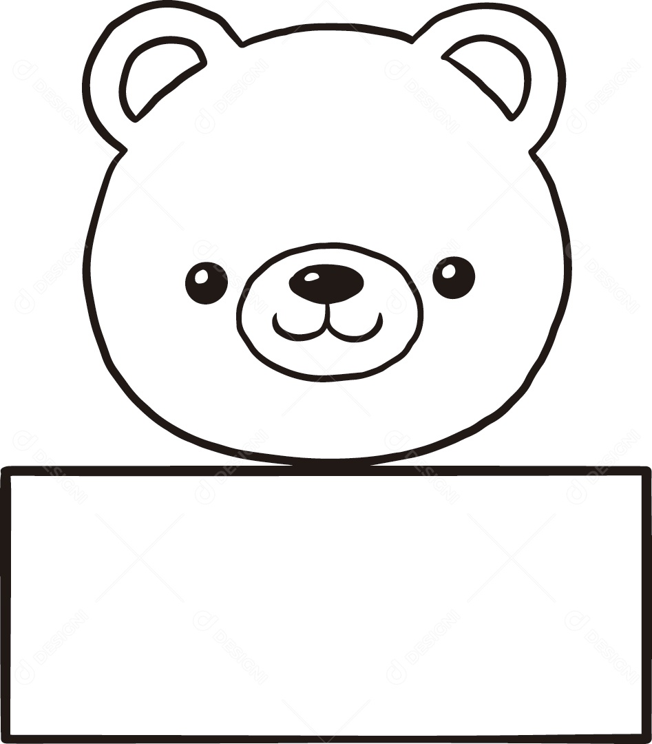 Desenho de um Urso Vetor EPS