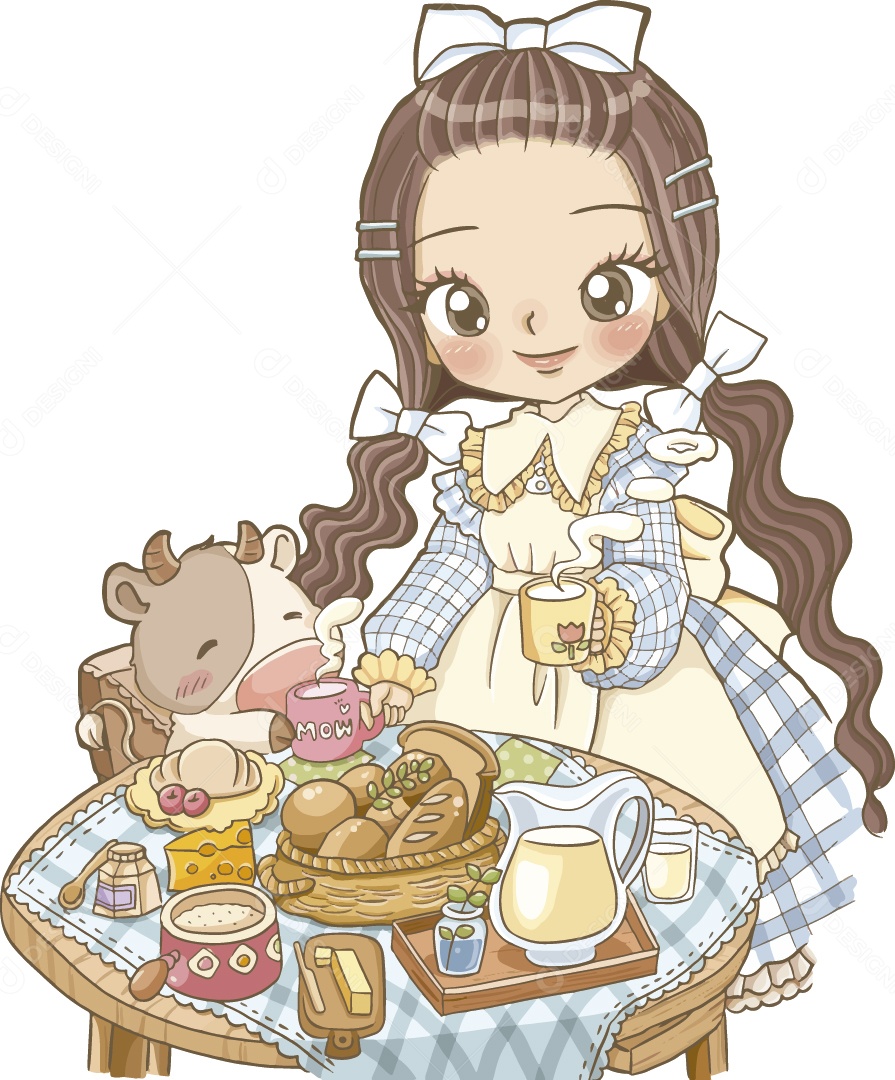 Menina Personagem Vetor EPS