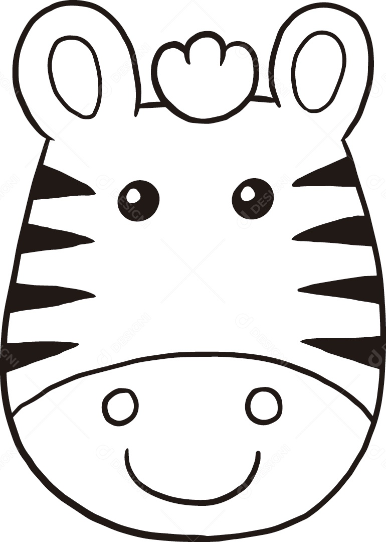 Desenho de Zebra Vetor EPS