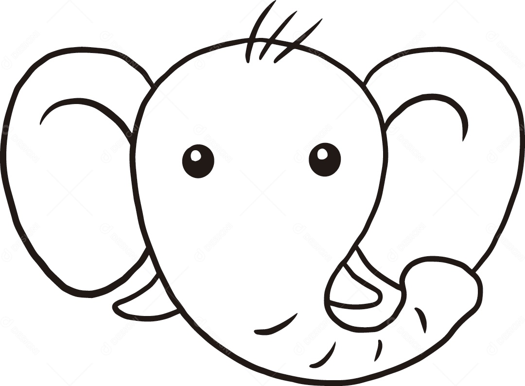 Desenho de Elefante Vetor EPS