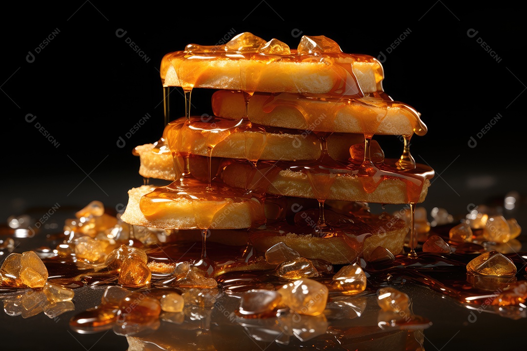 Deliciosas batatas crocantes sobre a mesa