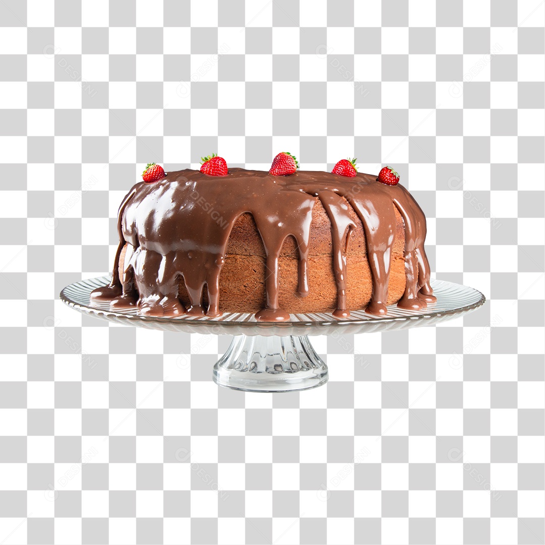 Bolo de Chocolate PNG Transparente