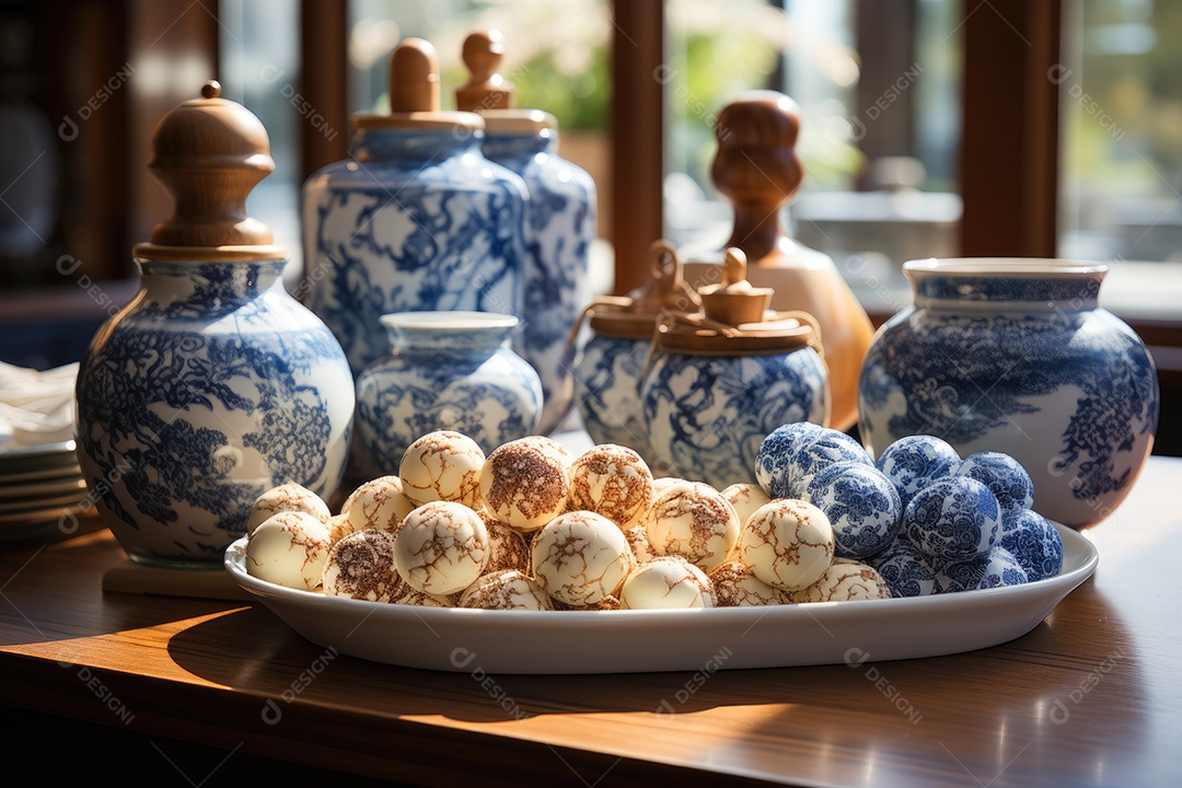 Mesa cheia de doces coloridos e apetitosos.