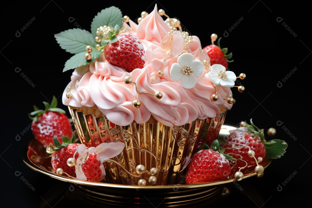 Delicioso cupcake sobre a mesa