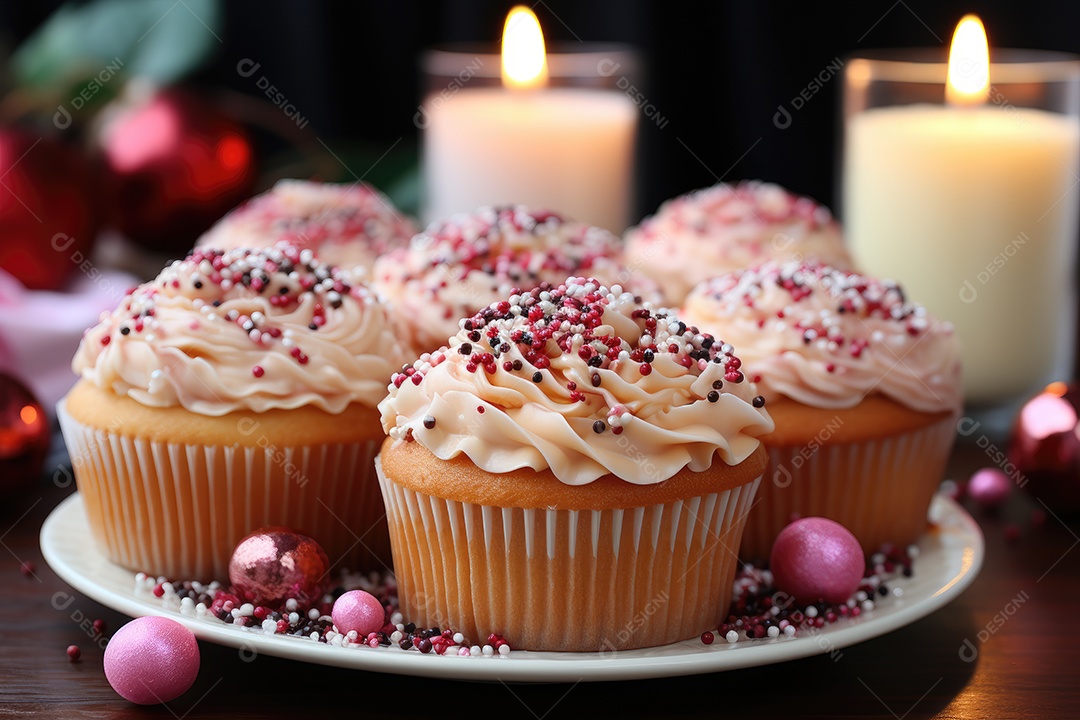 Delicioso cupcake sobre a mesa