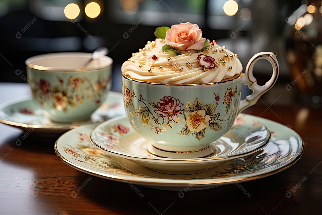 Delicioso cupcake sobre a mesa