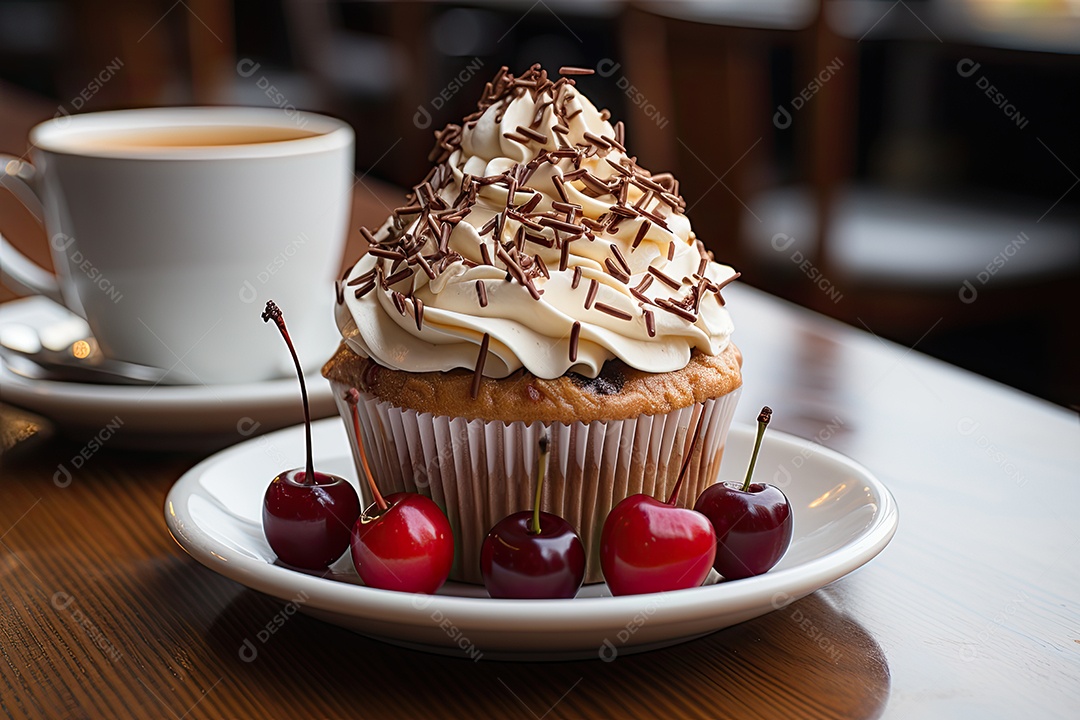 Delicioso cupcake sobre a mesa