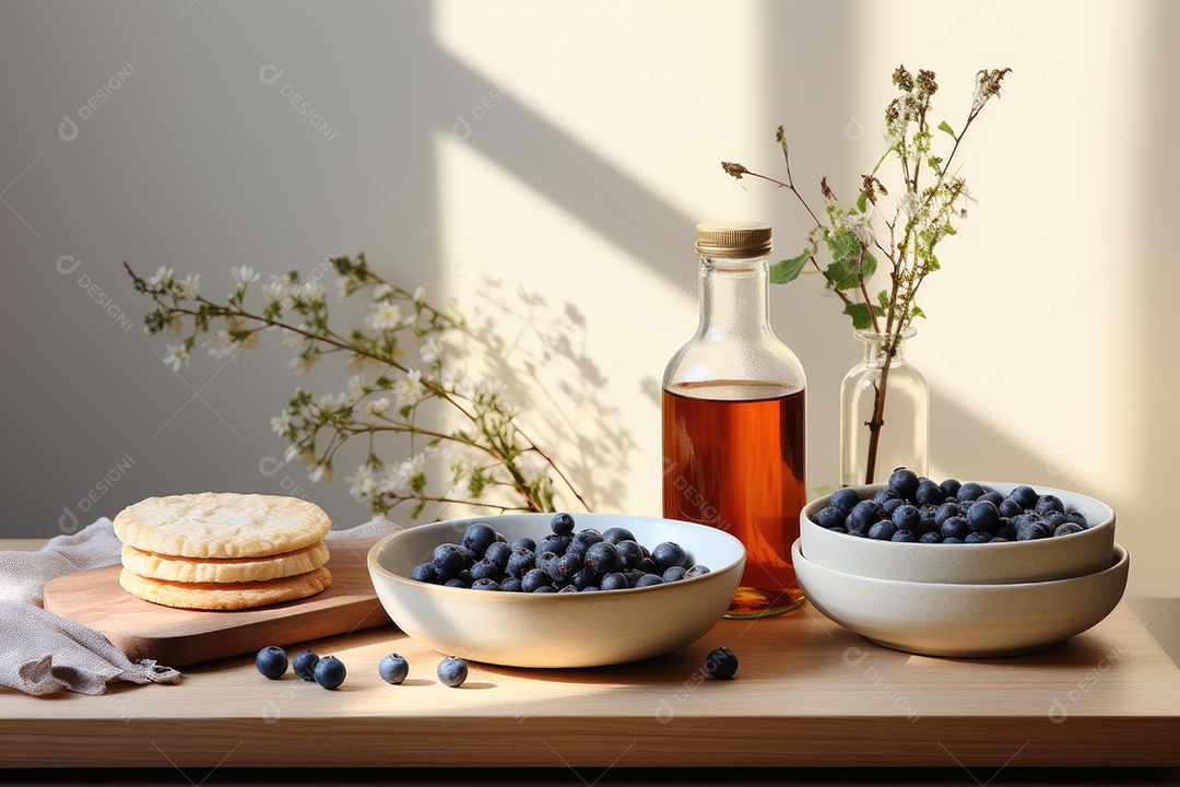 Deliciosa panqueca com calda de caramelo