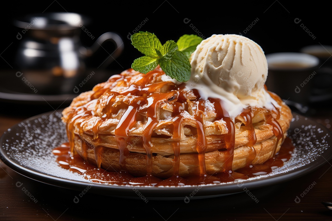 Deliciosas panquecas com calda