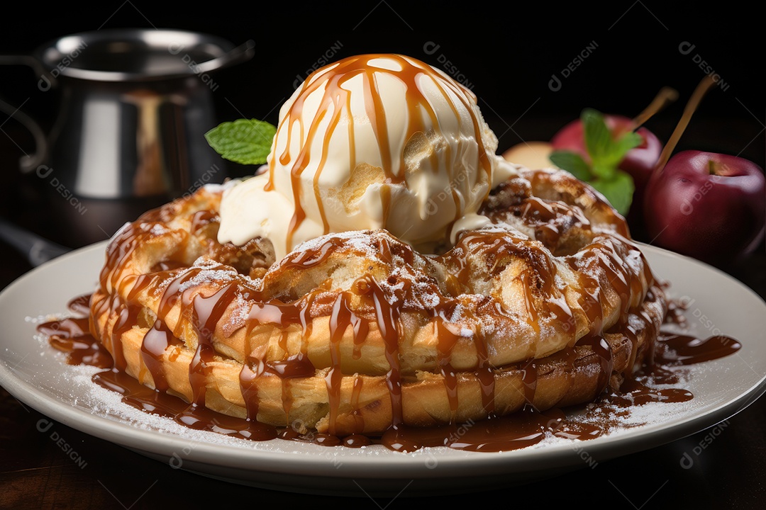 Deliciosas panquecas com calda