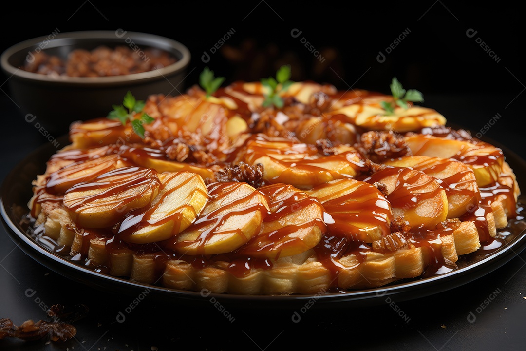 Torta caseira de frutas frescas recém saídas do forno.