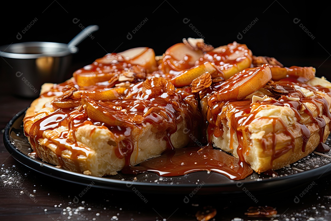 Torta caseira de frutas frescas recém saídas do forno.