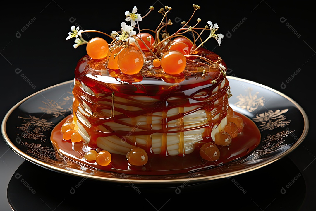 Delicioso pudim de caramelo