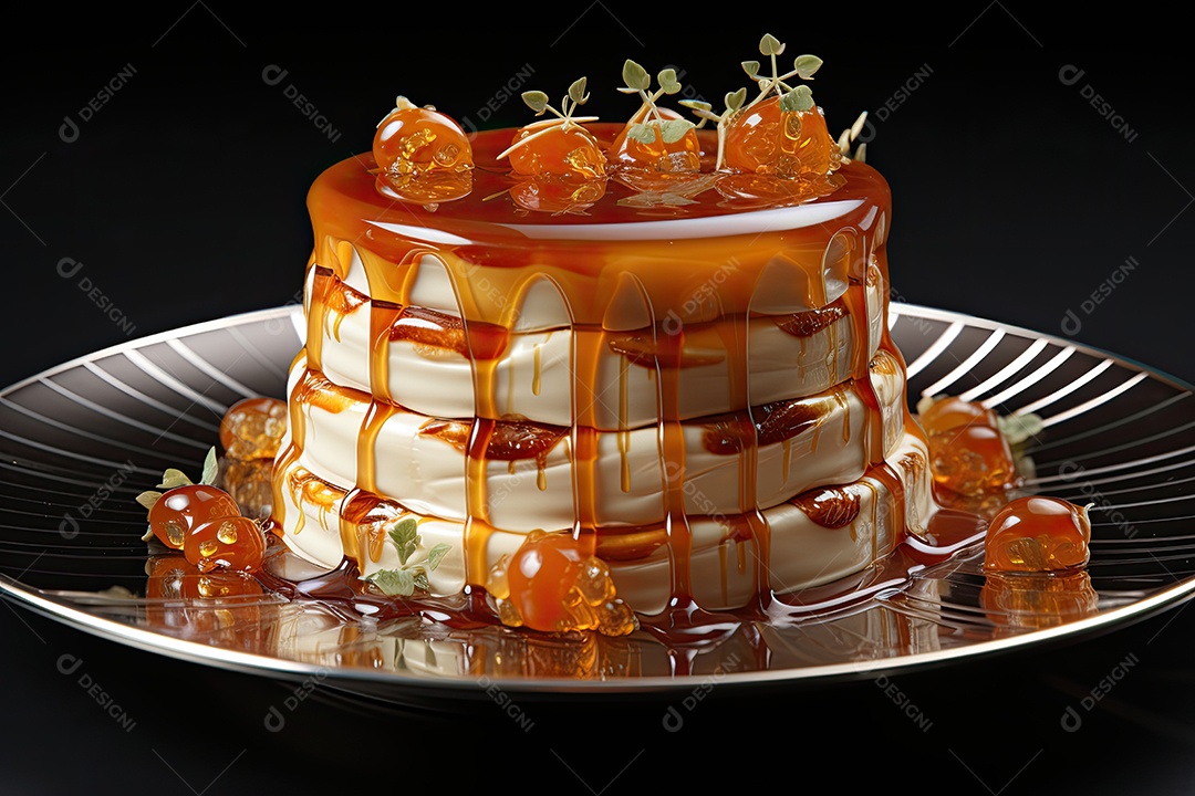 Delicioso pudim de caramelo