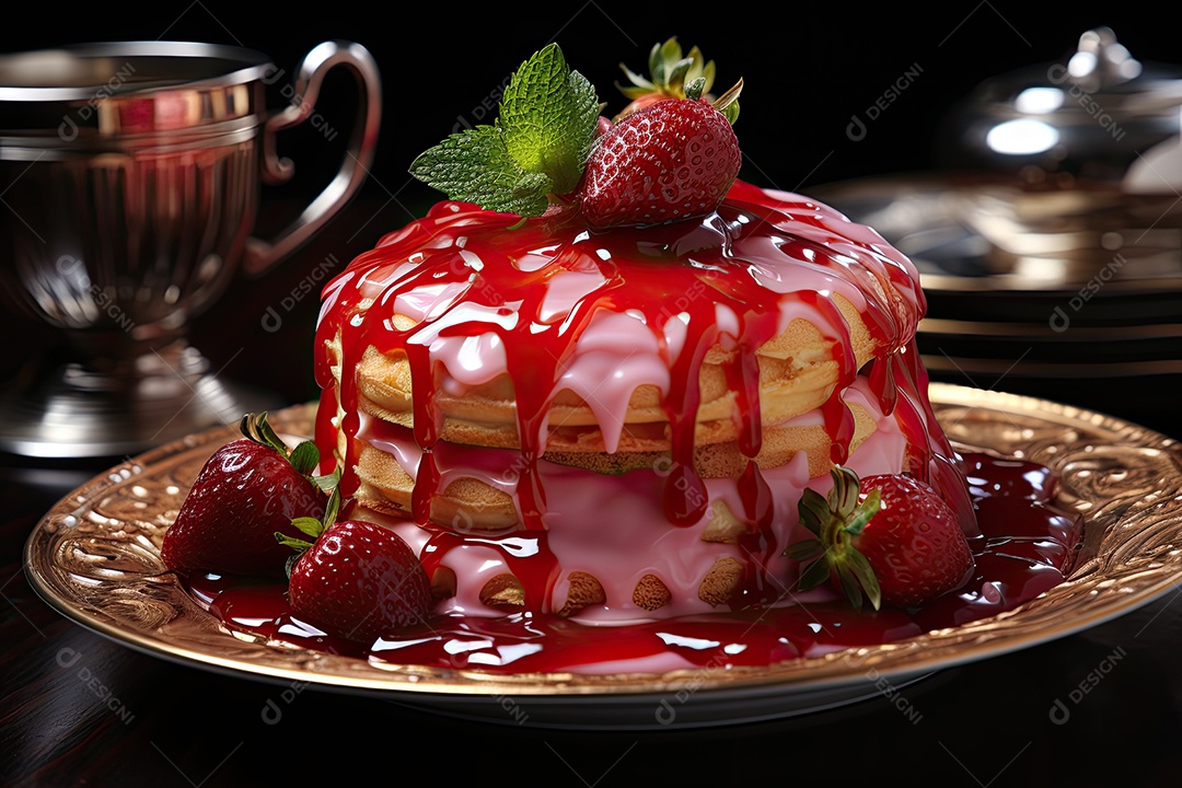 Delicioso pudim de caramelo