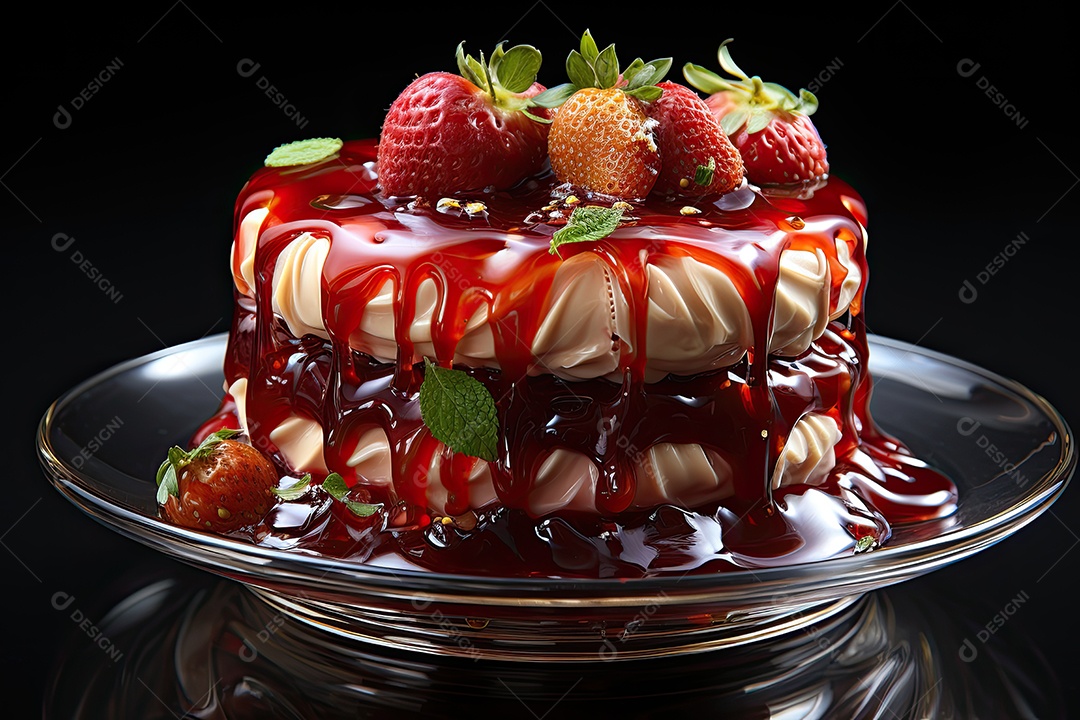 Delicioso pudim de caramelo