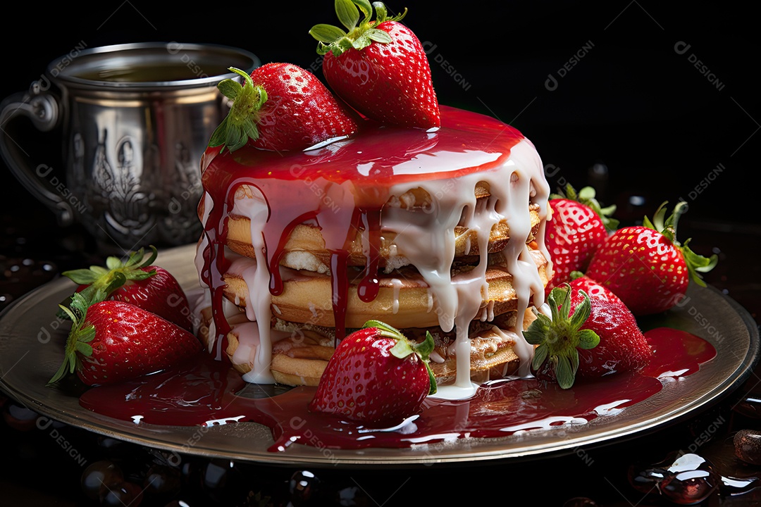 Delicioso pudim de caramelo