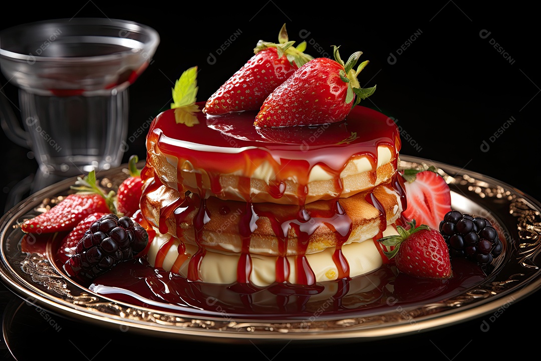 Delicioso pudim de caramelo