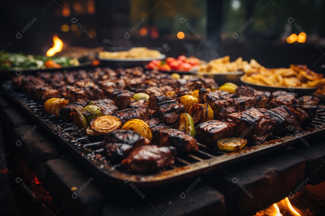 Churrasco animado entre amigos