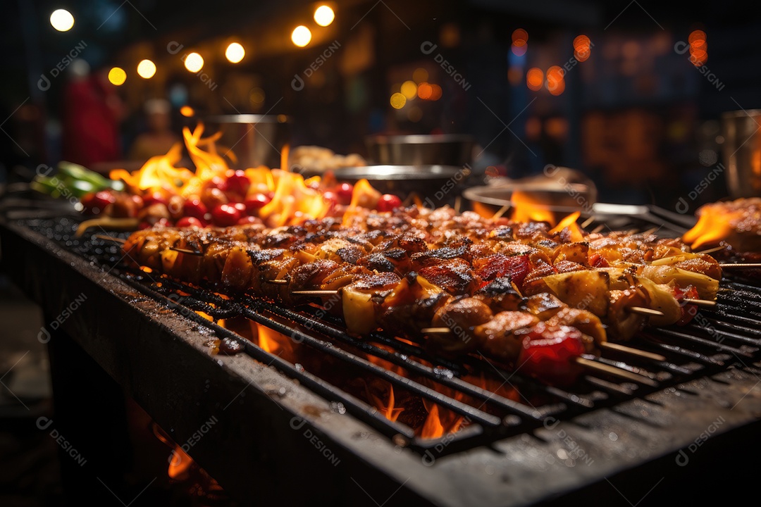 Churrasco animado entre amigos