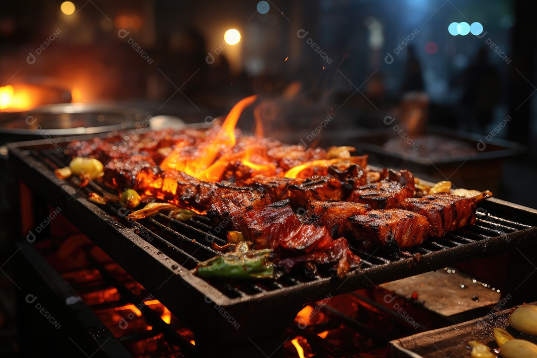 Churrasco animado entre amigos