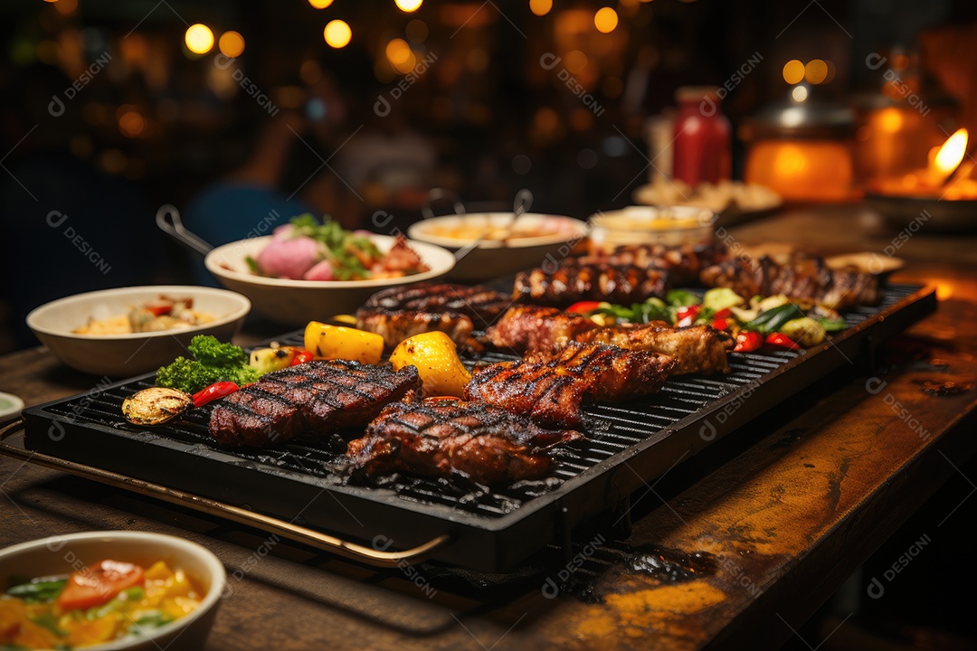 Churrasco animado entre amigos