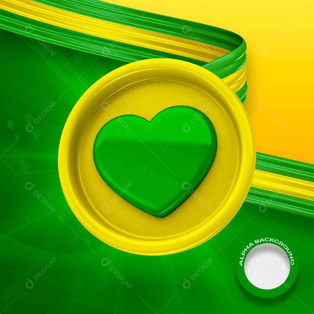 September 7th Heart-Like 3D Element For PSD Composition