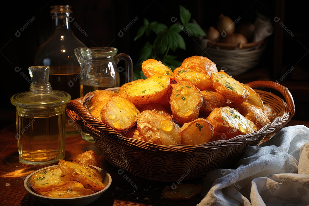 Deliciosas batatas crocantes