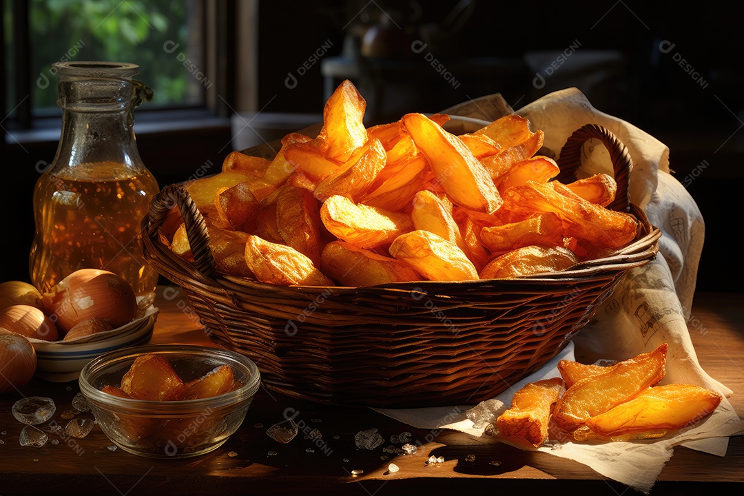 Deliciosas batatas crocantes