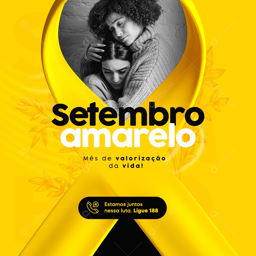 Setembro Amarelo Valorização Da Vida Social Media PSD Editável