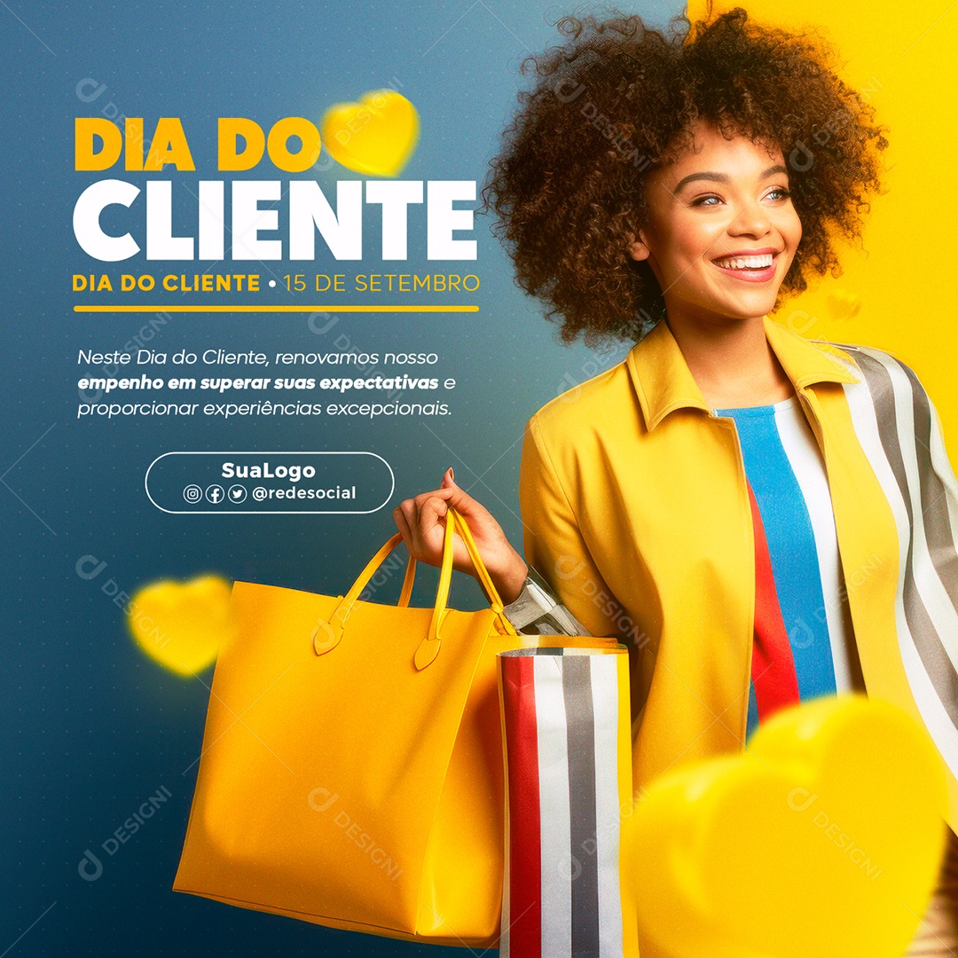 Social Media Dia Do Cliente 15 De Setembro PSD Editável