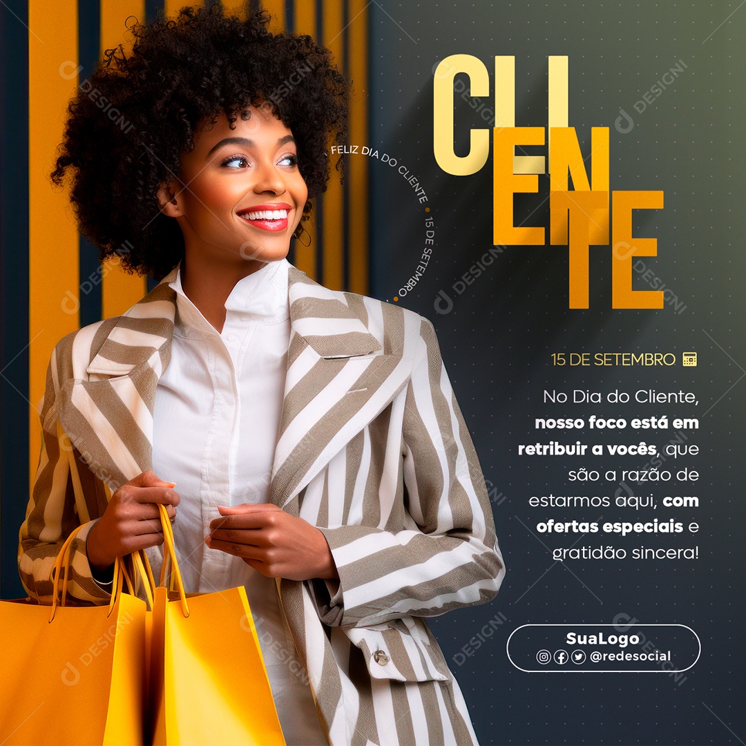 Feliz Dia Do Cliente 15 De Setembro Social Media PSD Editável