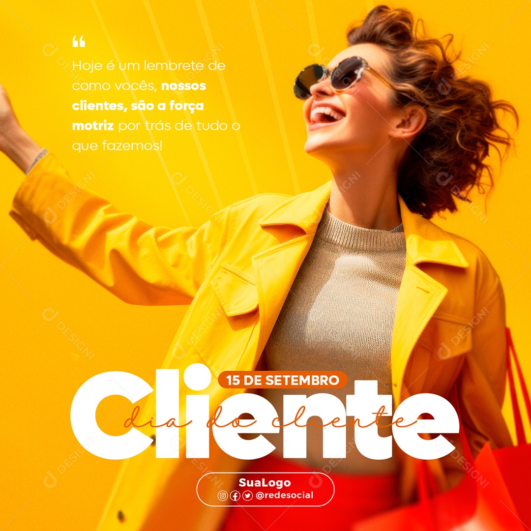 Social Media Dia Do Cliente 15 De Setembro PSD Editável