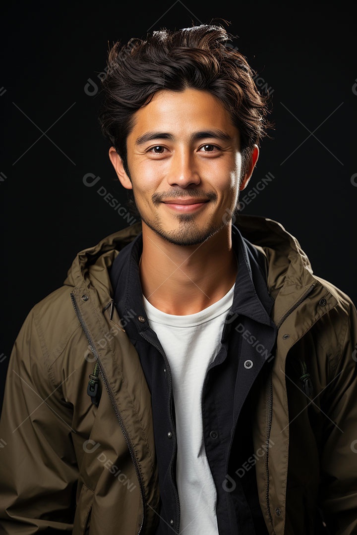 Retrato de um jovem asiático.