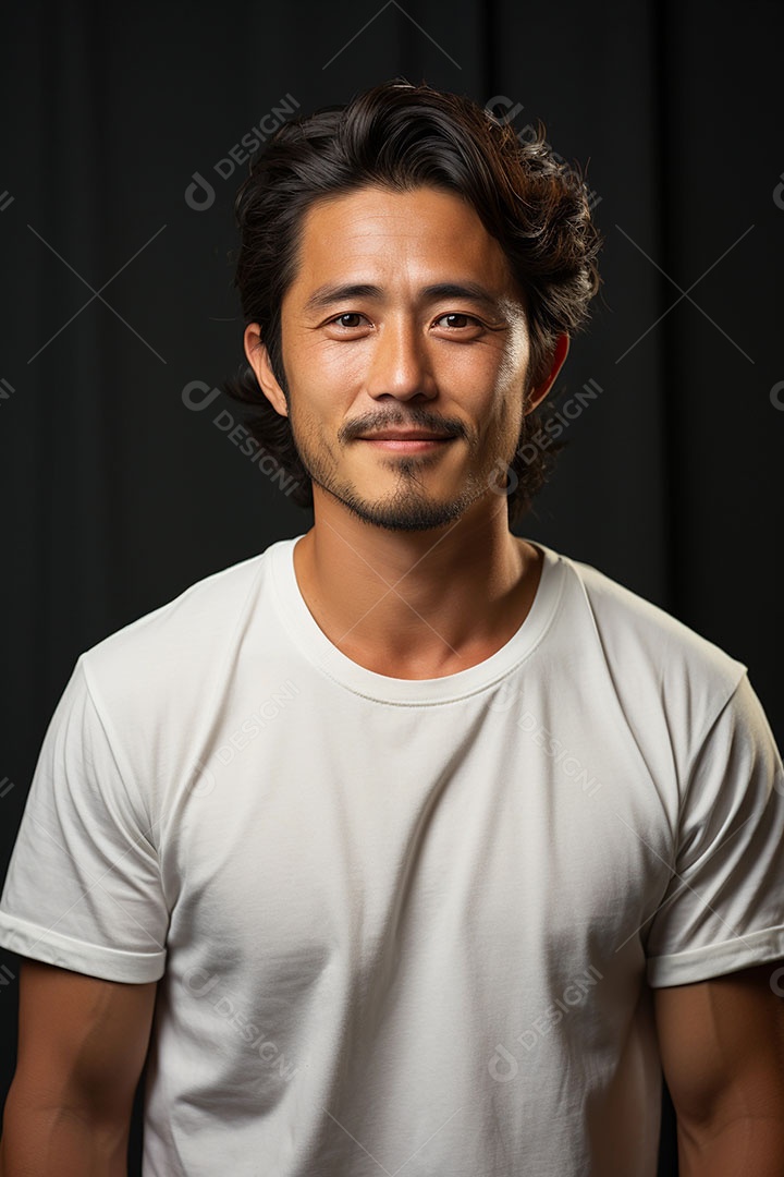 Retrato de um jovem asiático.