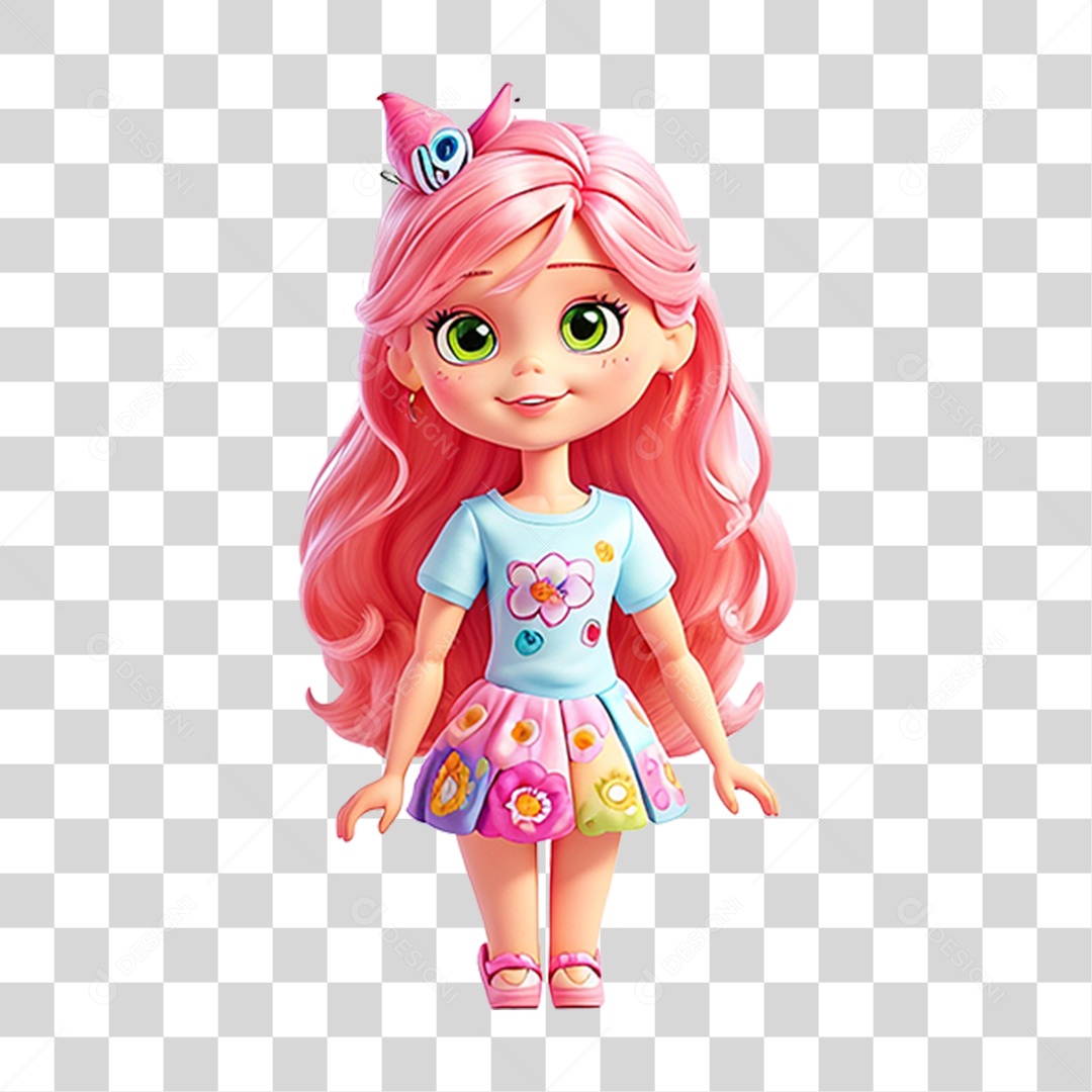 Menina Boneca Adolescente PNG Transparente