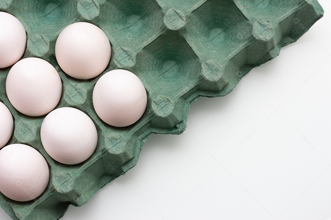 Caixa de ovos de papelão verde