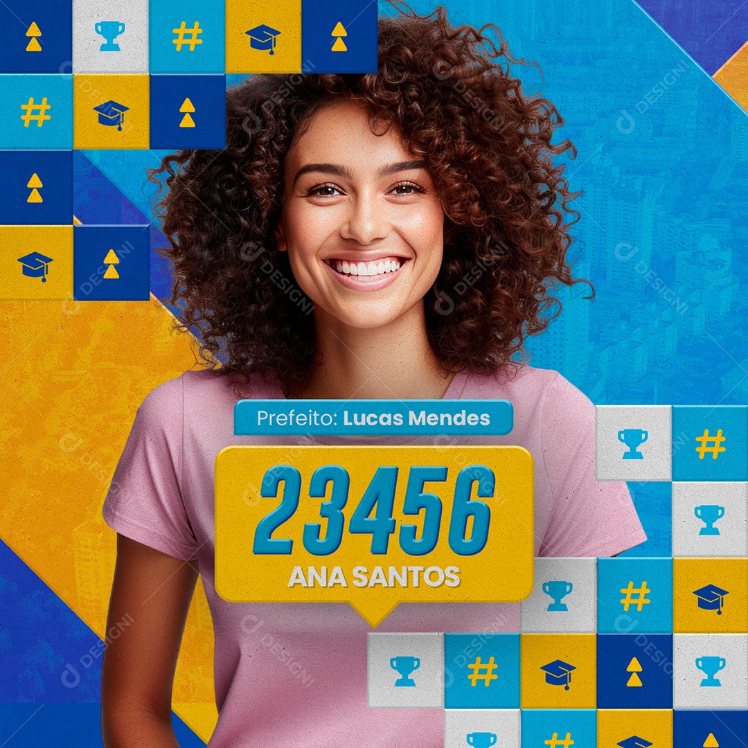 Política Vereadora Ana Santos Social Media PSD Editável