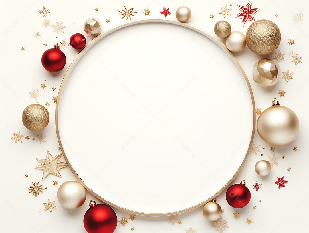 Enfeites de Natal e fundo estrela com espaço de cópia, feliz natal e feliz ano novo conceito