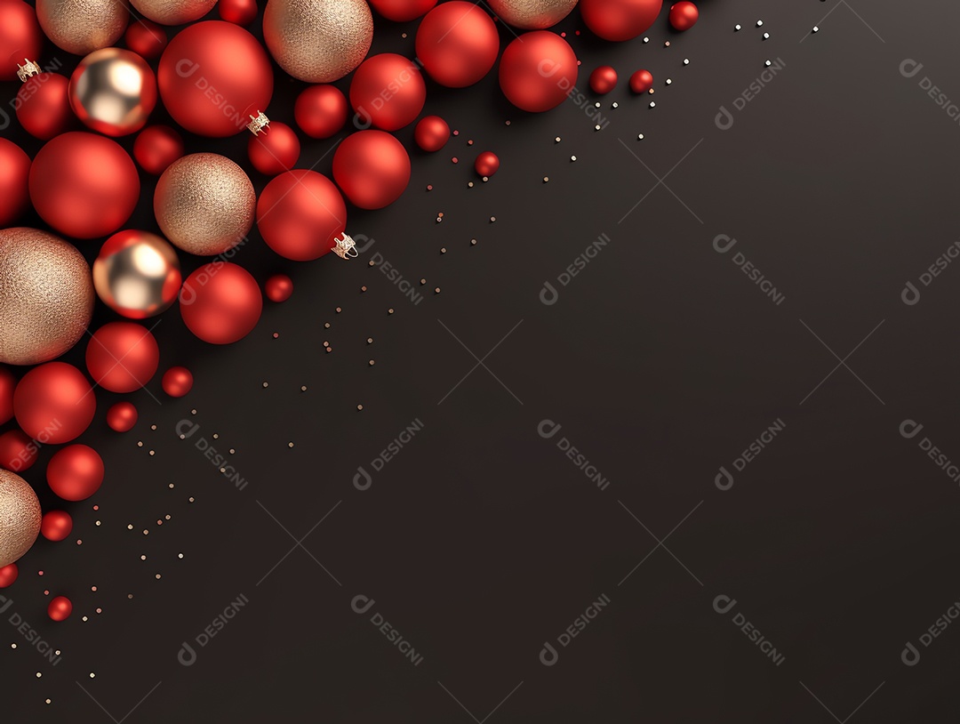 Enfeites de Natal e fundo estrela com espaço de cópia, feliz natal e feliz ano novo conceito