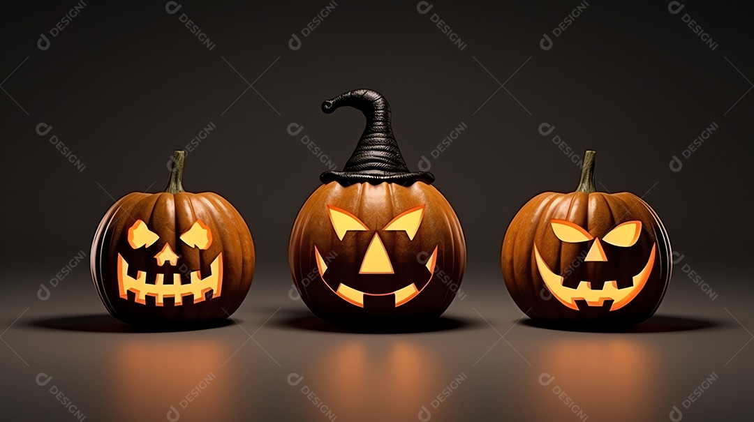 Feliz conceito de fundo de celebração de Halloween, estilo de ilustração de design de férias