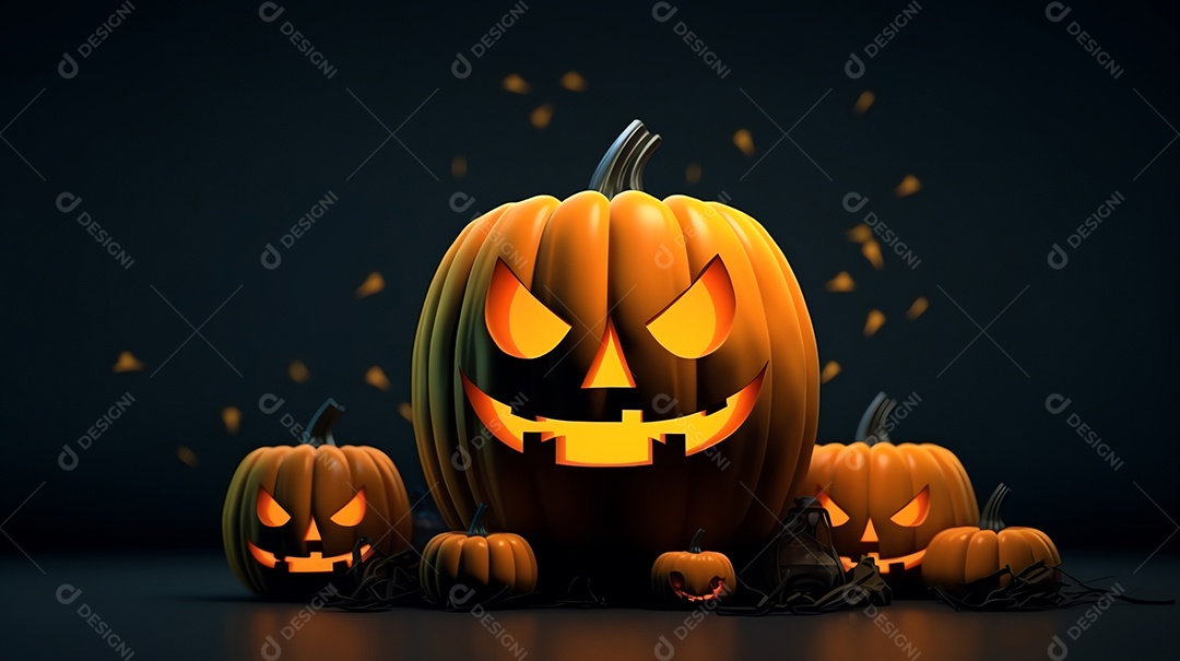 Feliz conceito de fundo de celebração de Halloween, estilo de ilustração de design de férias