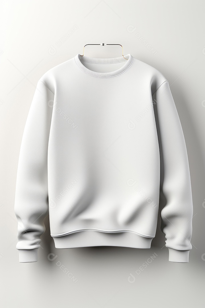 Moletom sobre fundo isolado branco.