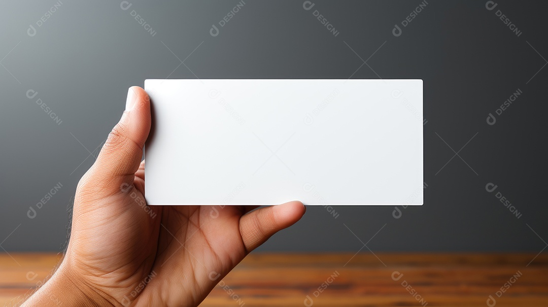 Mãos de pessoa segurando papel branco.