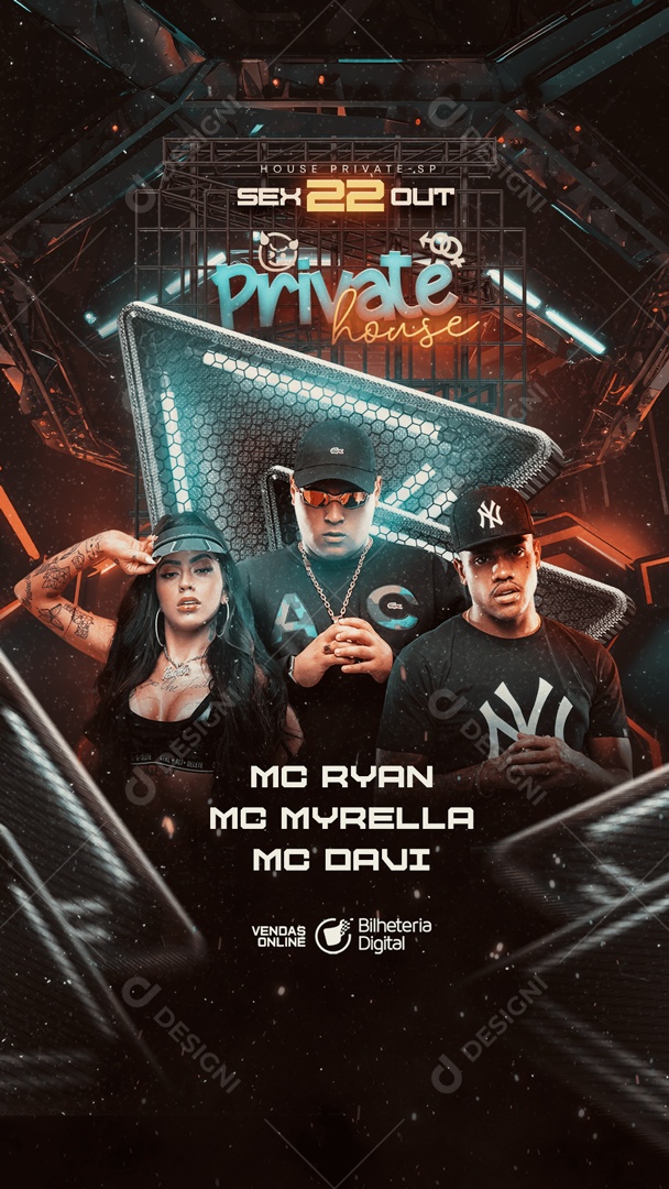 Social Media Flyer Story Private House PSD Editável