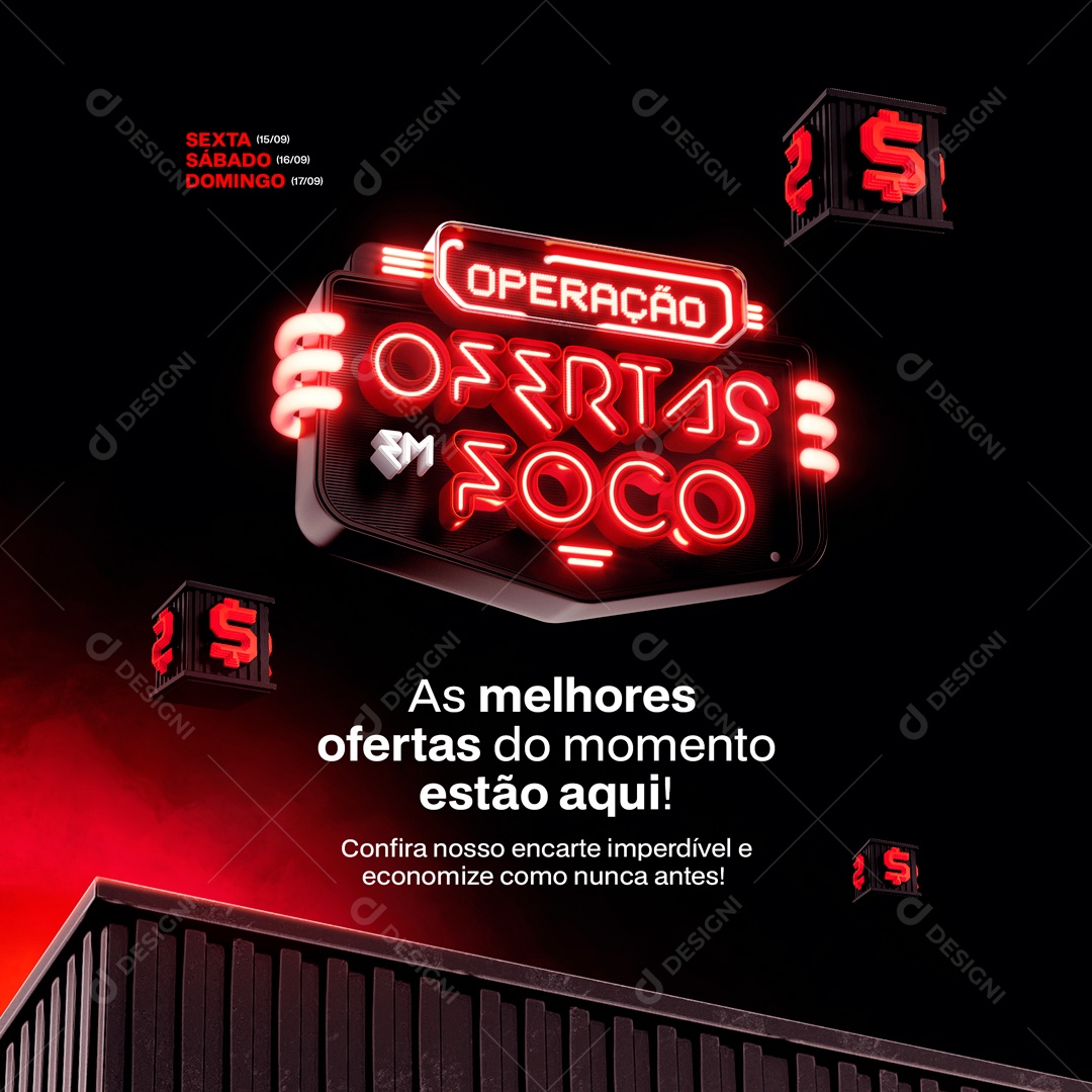 As Melhores Do Momento Operação Ofertas em Foco Social Media PSD Editável